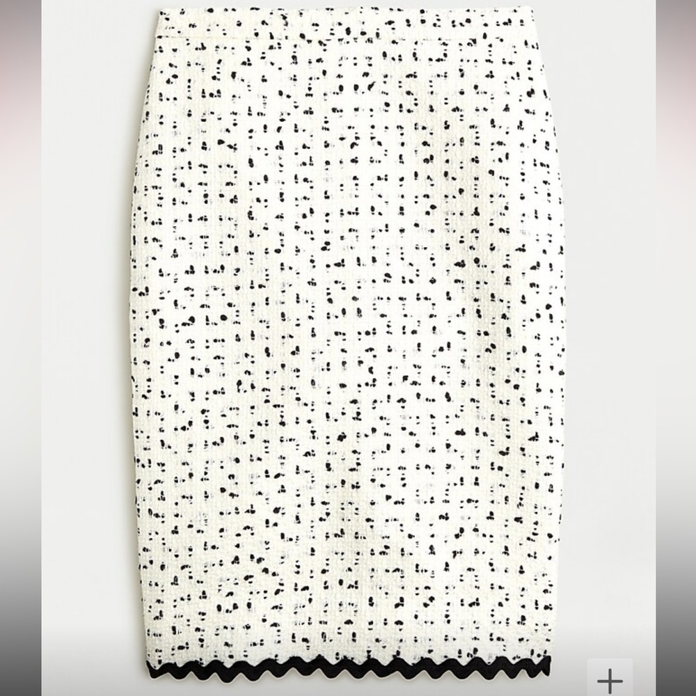 J. Crew Black and White Pencil Skirt